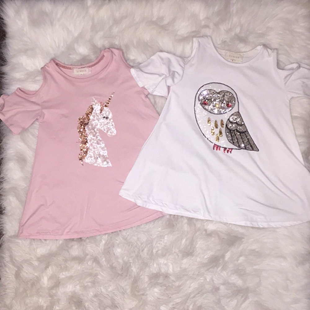 BUNDLE Cold Shoulder Sequence Tops